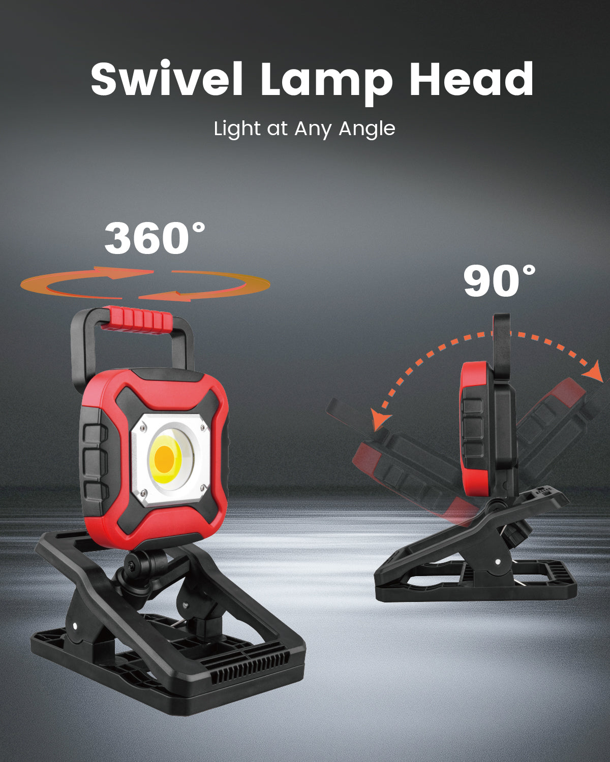 JumJam Rechargeable Work Light, Magnetic Rechargeable Lamp Battery Powered