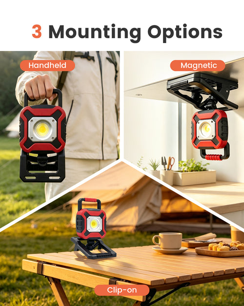 JumJam Rechargeable Work Light, Magnetic Rechargeable Lamp Battery Powered